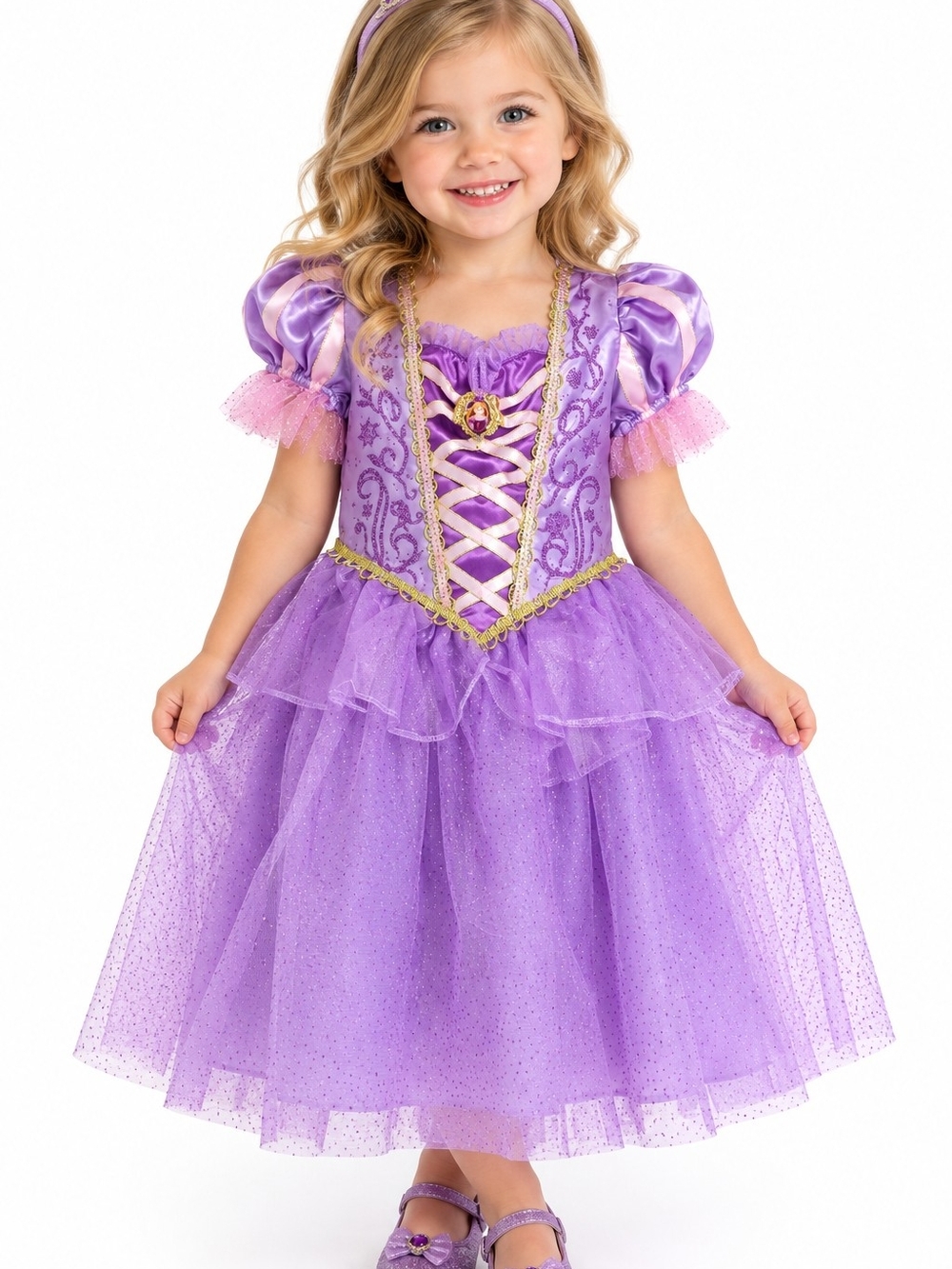 Disney Rapunzel  Princess Tulle Dress-Up Costume NWT.